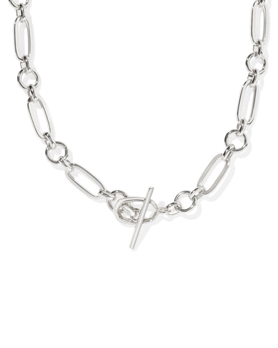 Kendra Scott Sylvia Silver Metal Link and Chain Necklace