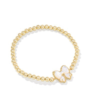 Kendra Scott Haley Gold Bow Ivory Mother of Pearl Stretch Bracelet