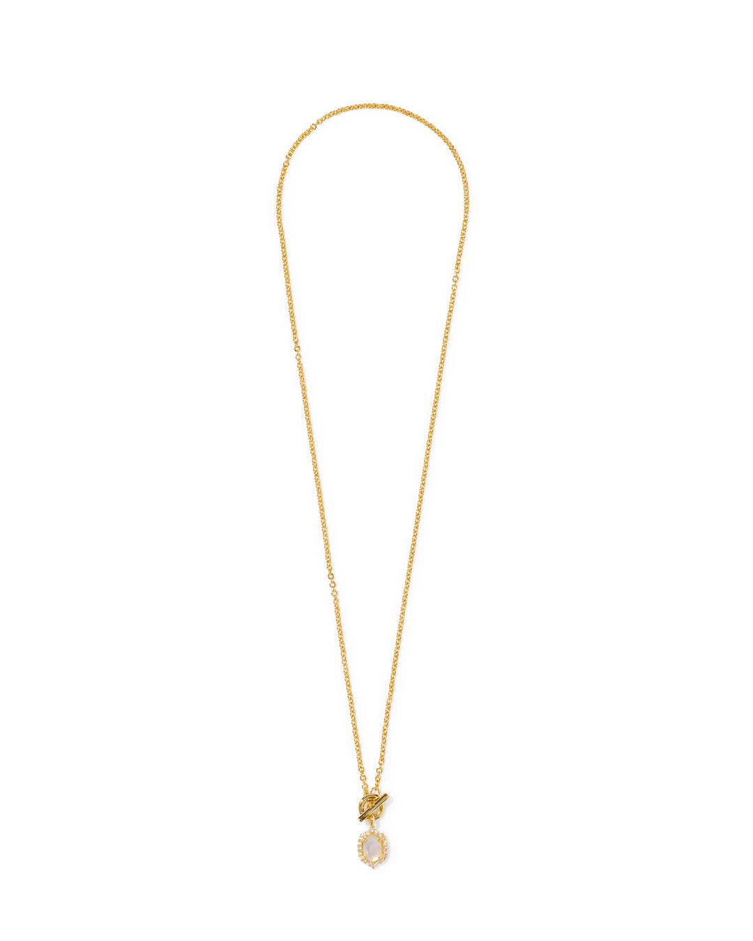 Kendra Scott Daphne Crystal Frame Gold Toggle Necklace in Ivory Mother of Pearl Kendra Scott Daphne Crystal Frame Gold Toggle Necklace in Ivory Mother of Pearl Necklace