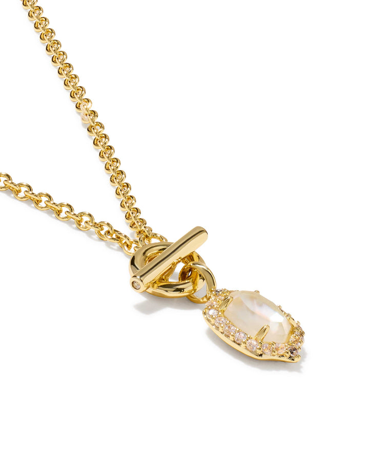 Kendra Scott Daphne Crystal Frame Gold Toggle Necklace in Ivory Mother of Pearl Kendra Scott Daphne Crystal Frame Gold Toggle Necklace in Ivory Mother of Pearl Necklace