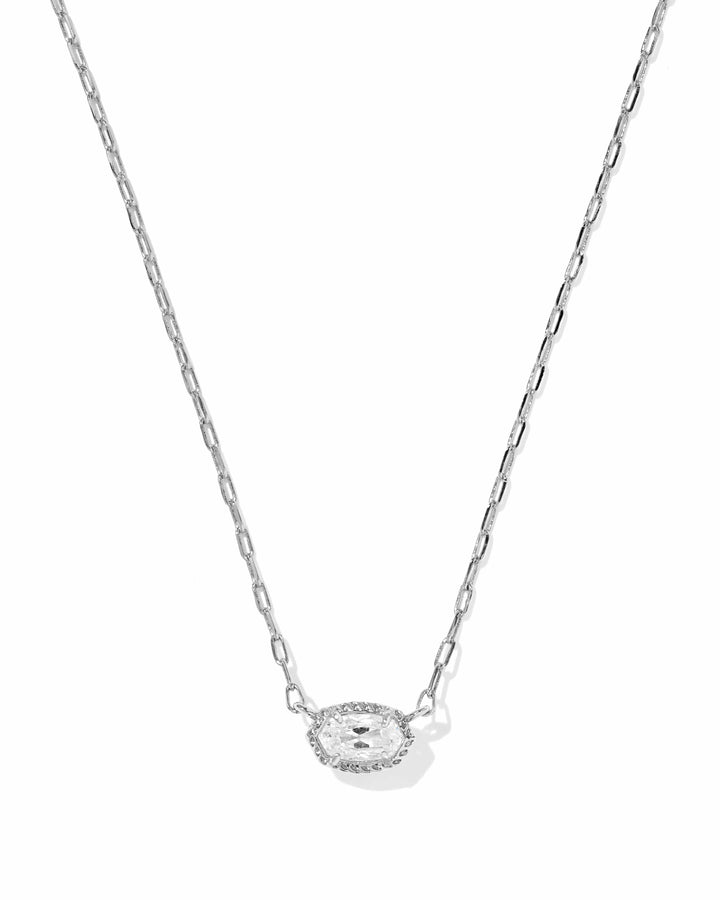 Kendra Scott Mini Elisa Luxe Silver Short Pendant Necklace