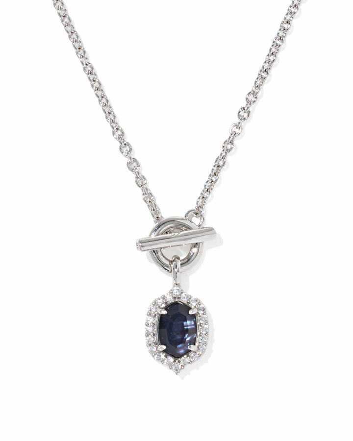 Kendra Scott Daphne Crystal Frame Silver Toggle Necklace in Dark Indigo Illusion Kendra Scott Daphne Crystal Frame Silver Toggle Necklace in Dark Indigo Illusion Necklace