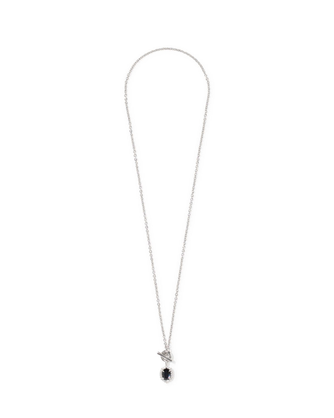 Kendra Scott Daphne Crystal Frame Silver Toggle Necklace in Dark Indigo Illusion Kendra Scott Daphne Crystal Frame Silver Toggle Necklace in Dark Indigo Illusion Necklace