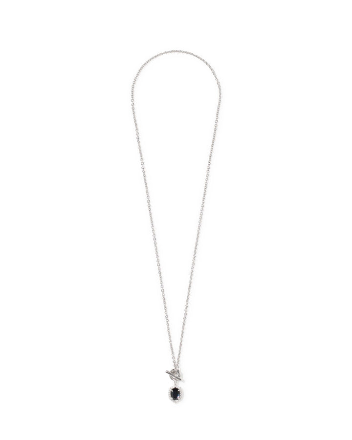 Kendra Scott Daphne Crystal Frame Silver Toggle Necklace in Dark Indigo Illusion Kendra Scott Daphne Crystal Frame Silver Toggle Necklace in Dark Indigo Illusion Necklace
