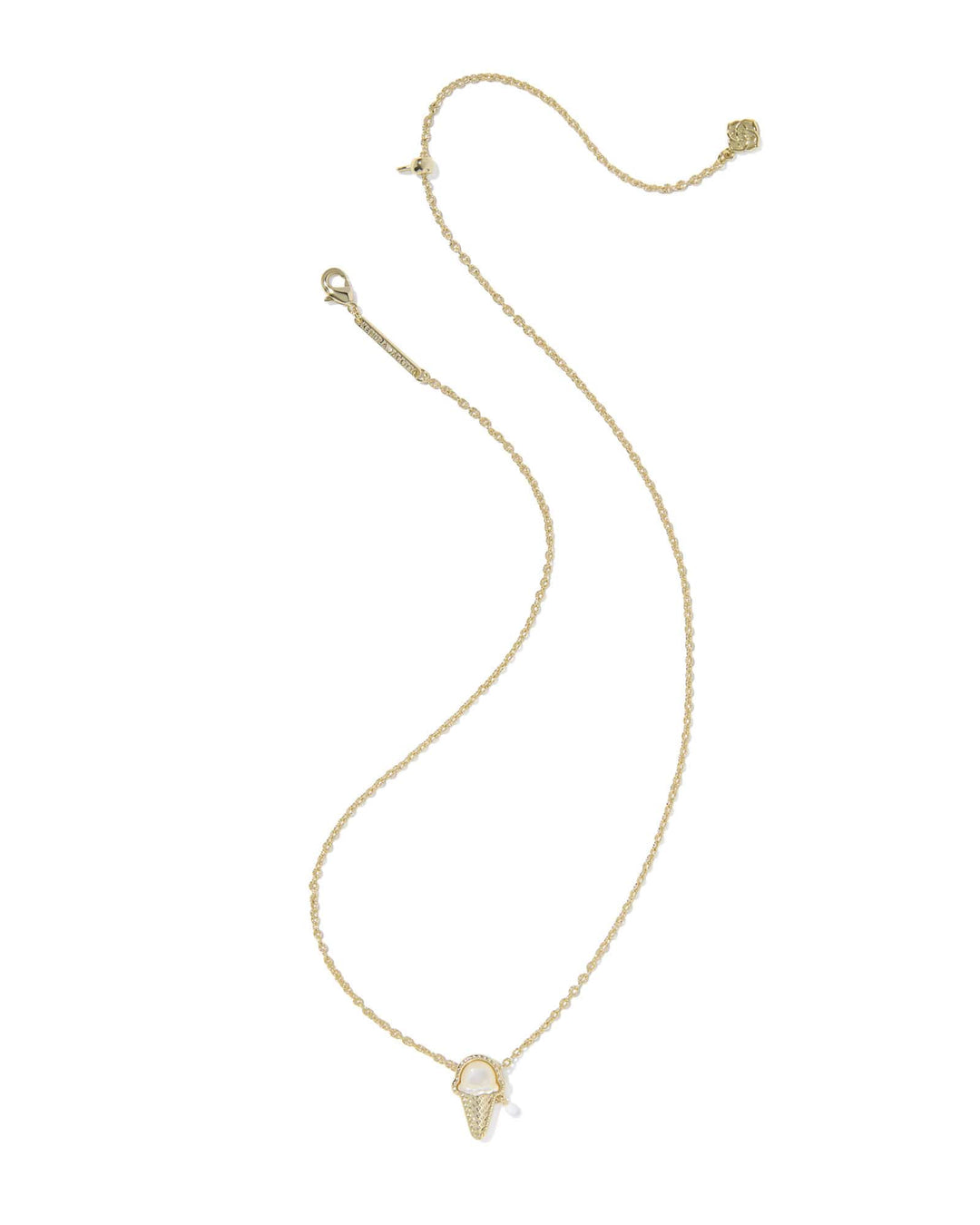 Kendra Scott Ice Cream Gold Pendant Necklace in Ivory Mother of Pearl