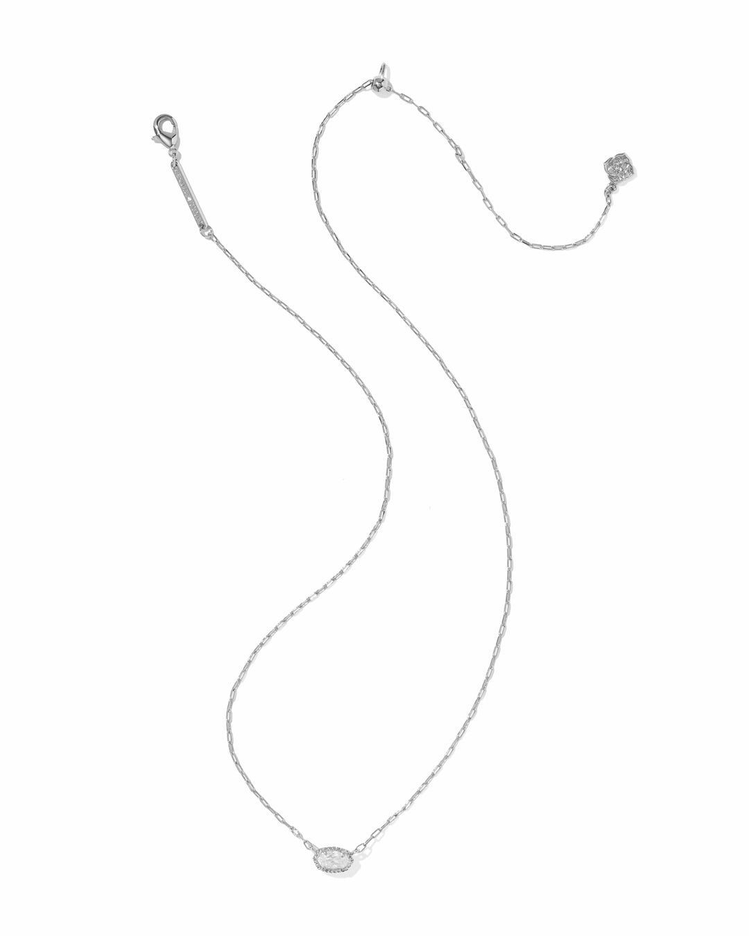 Kendra Scott Mini Elisa Luxe Silver Short Pendant Necklace