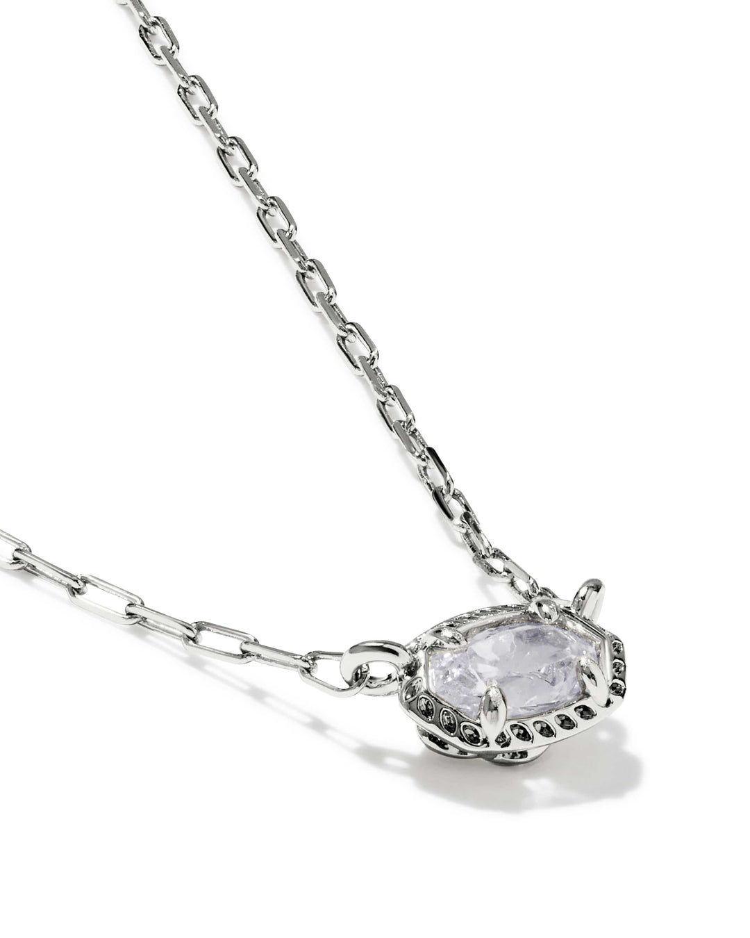 Kendra Scott Mini Elisa Luxe Silver Short Pendant Necklace