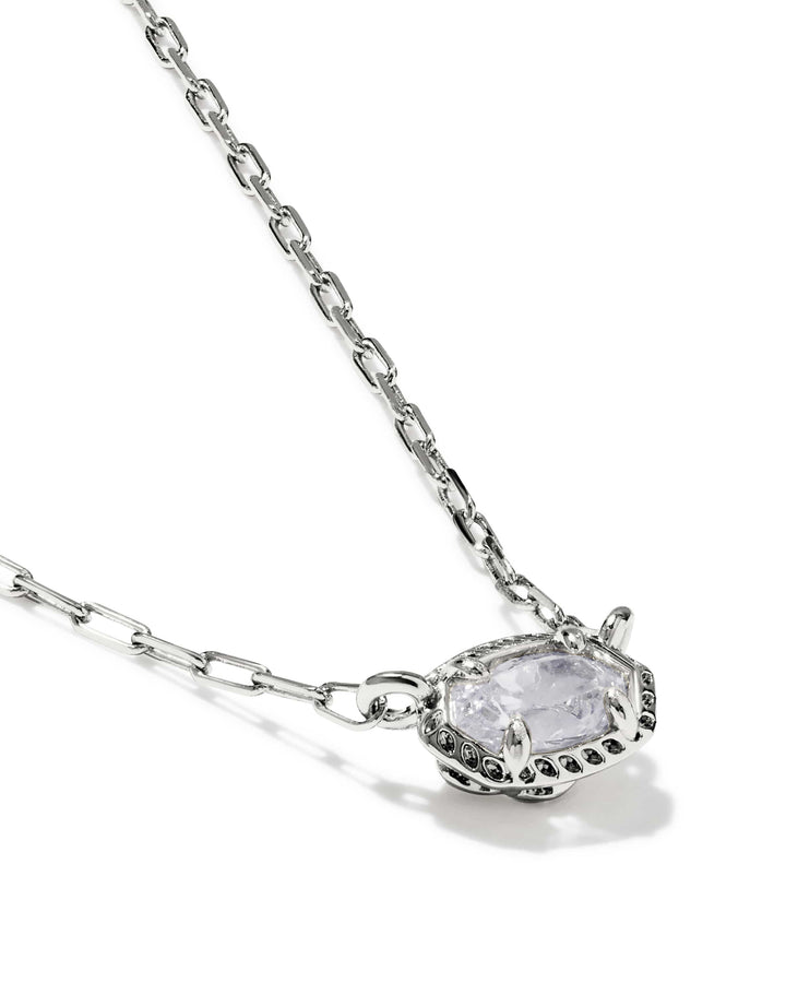 Kendra Scott Mini Elisa Luxe Silver Short Pendant Necklace