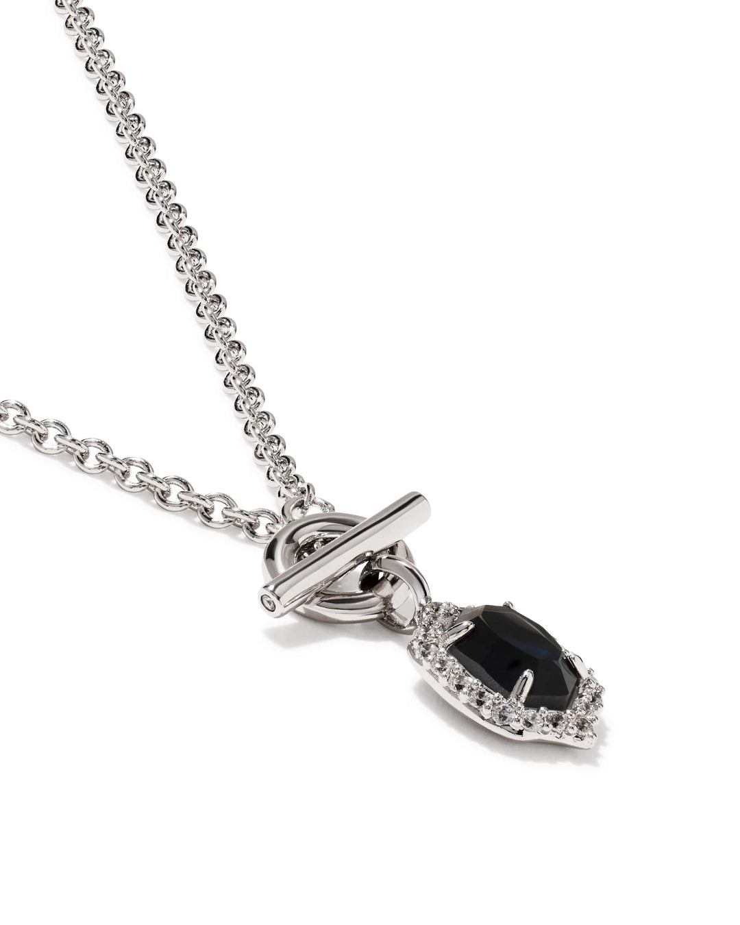 Kendra Scott Daphne Crystal Frame Silver Toggle Necklace in Dark Indigo Illusion Kendra Scott Daphne Crystal Frame Silver Toggle Necklace in Dark Indigo Illusion Necklace