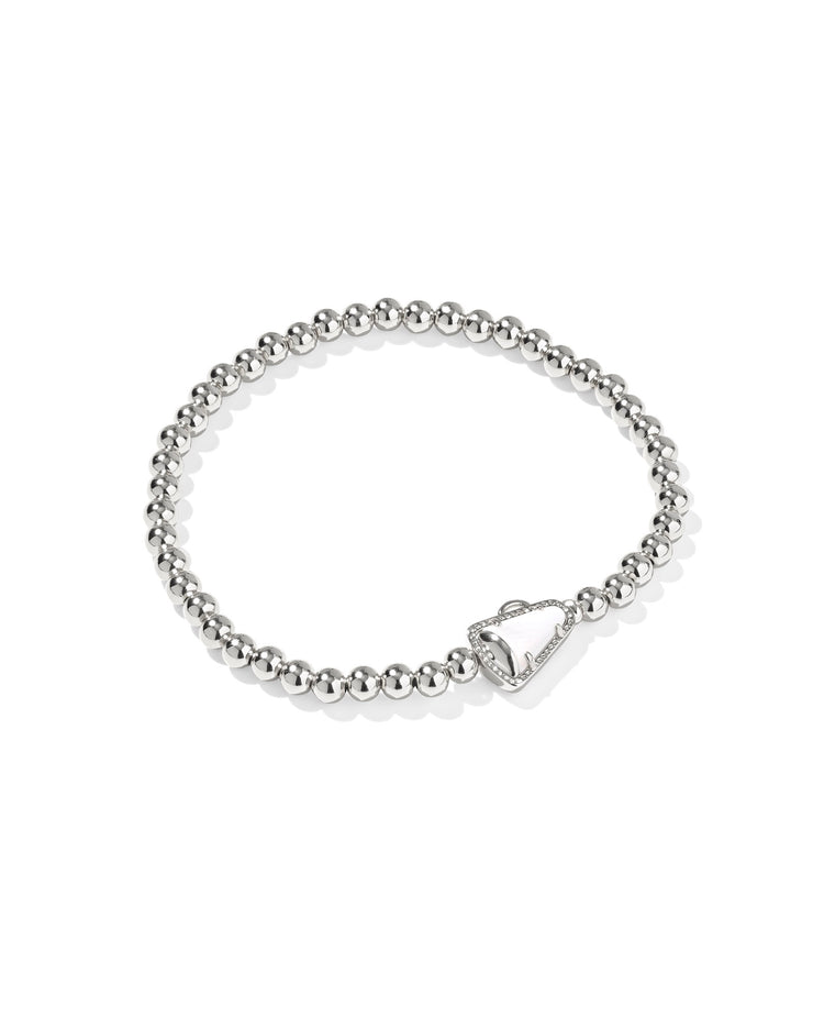 Kendra Scott Cheer White Mother of Pearl Stretch Bracelet