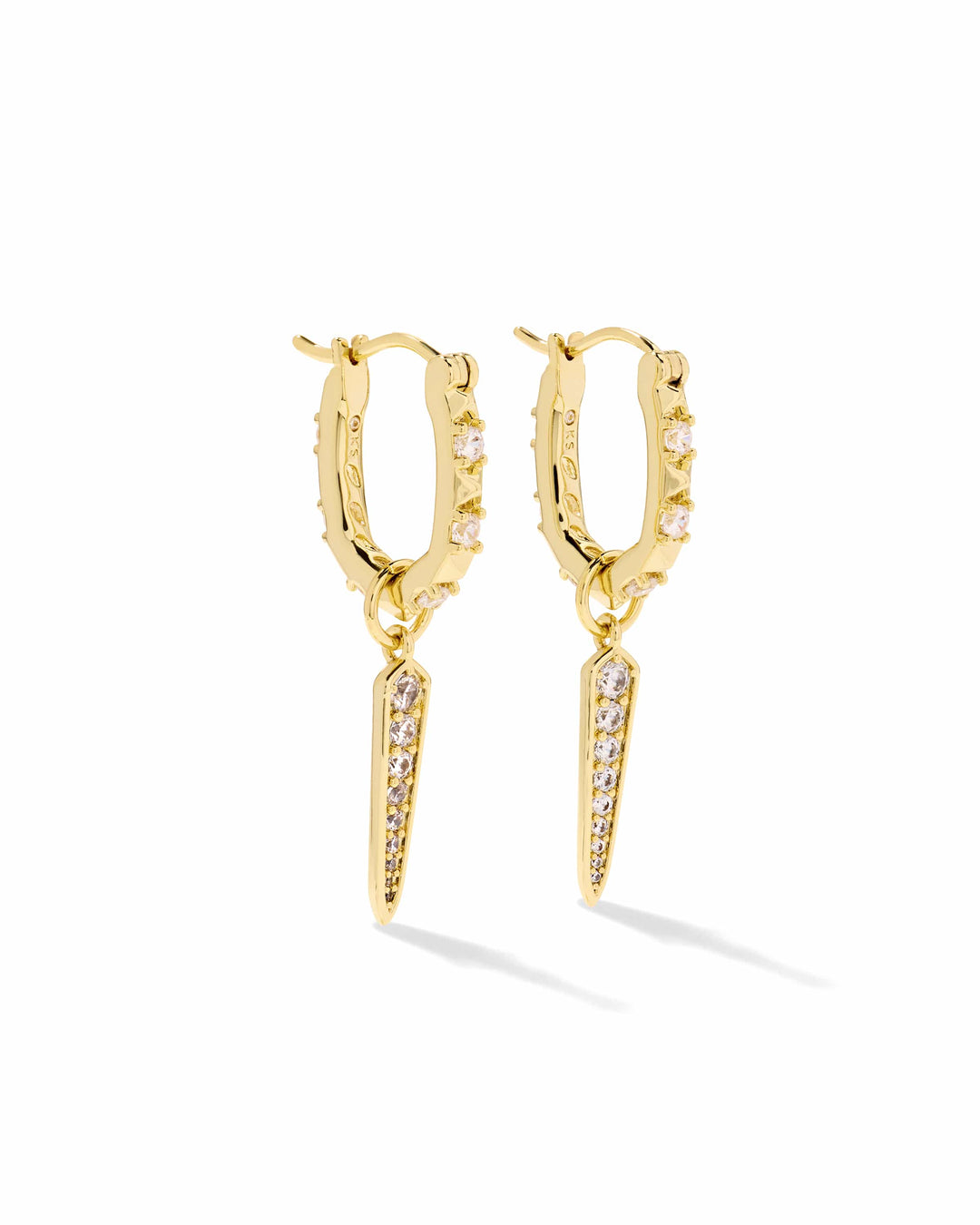 Kendra Scott Fate Gold Charm Huggie Earrings