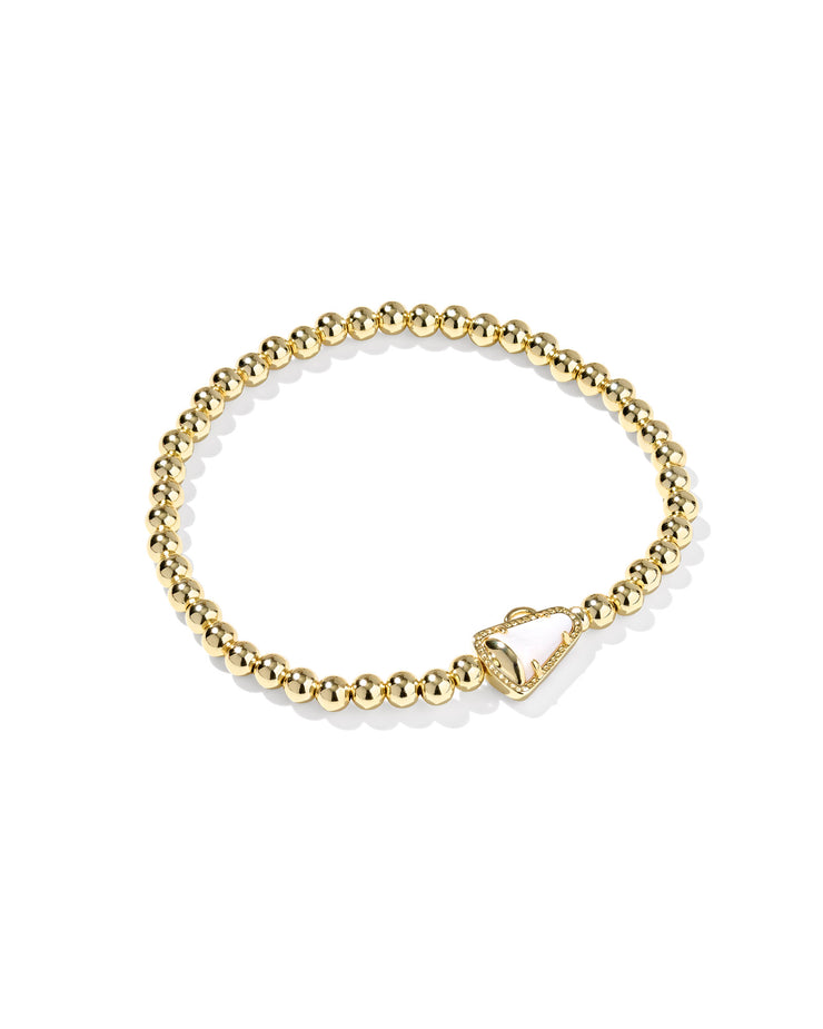 Kendra Scott Cheer White Mother of Pearl Stretch Bracelet