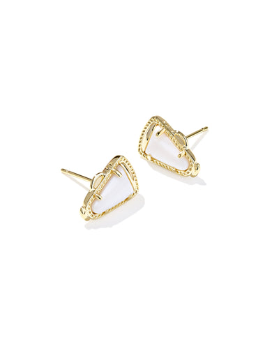 Kendra Scott Cheer White Mother of Pearl Stud Earrings
