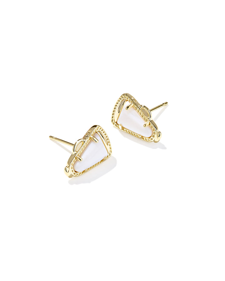 Kendra Scott Cheer White Mother of Pearl Stud Earrings