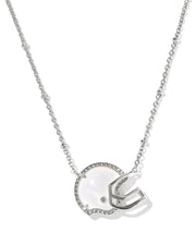 Kendra Scott Football Helmet White Mother of Pearl Pendant Necklace