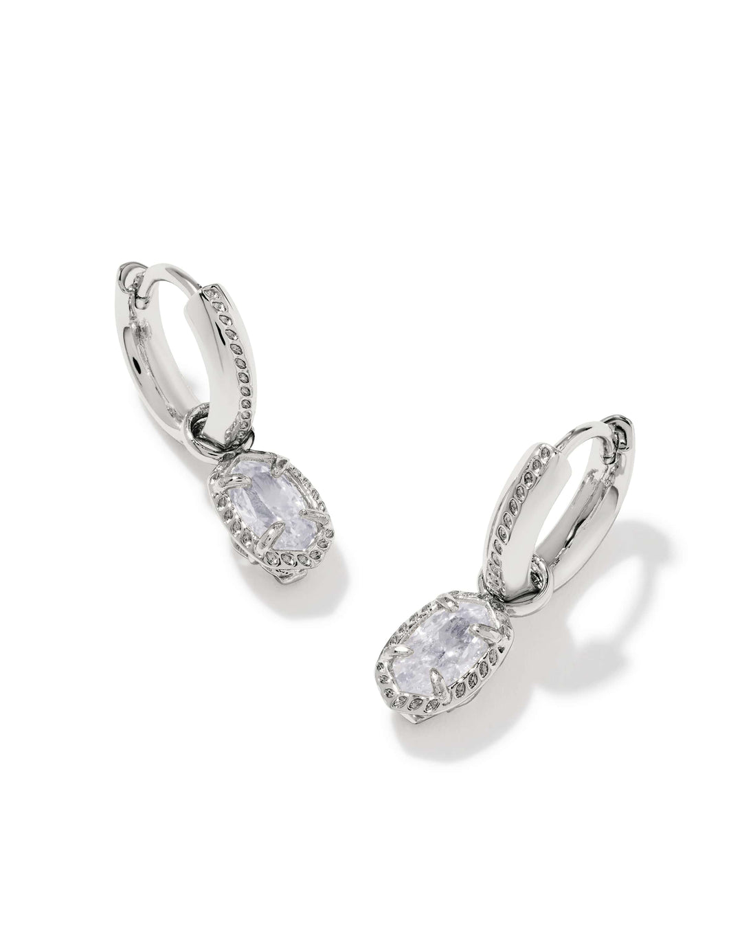 Kendra Scott Mini Ellie Luxe Silver Huggie Earrings