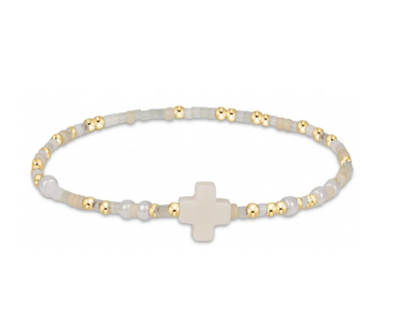 Hope Unwritten Signature Cross Bracelet - Call Me On My Shellphone