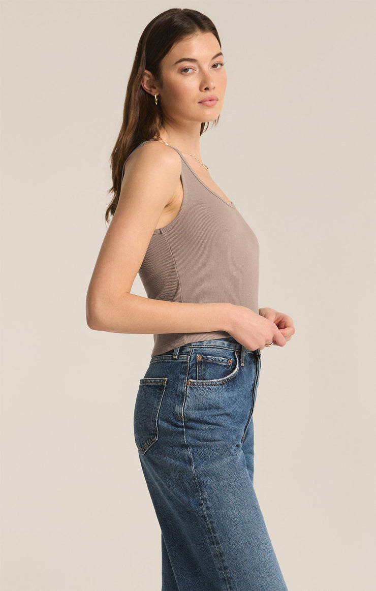 Z Supply Essy Rib Tank in Slate Grey