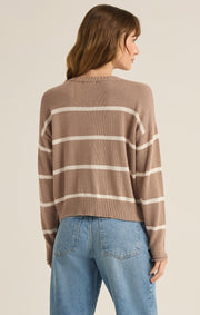 Z Supply Sienna Stripe Sweater in Latte