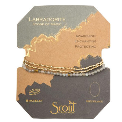 Scout Curated Wears Delicate Stone Wrap- Labradorite