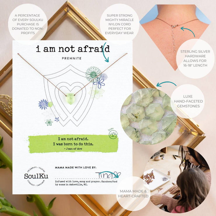 Soulku Not Afraid Prehnite Empower Necklace