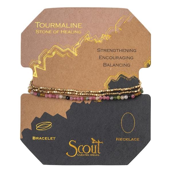 Scout Curated Wears Delicate Stone Wrap- Tourmaline/Gold Scout Curated Wears Delicate Stone Wrap- Tourmaline/Gold Bracelet