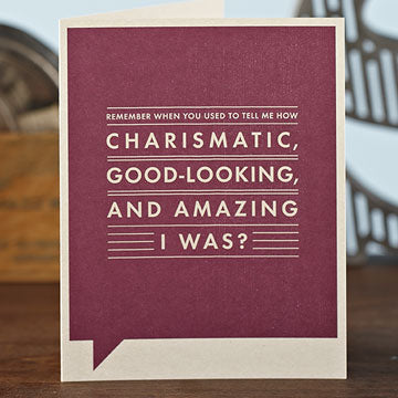 "Remember When You Used to Tell Me" Funny Birthday Card