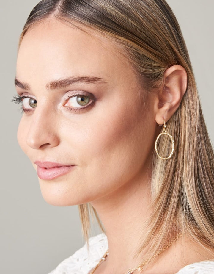 Spartina 449 Sand Bar Ripple Earrings White Opal