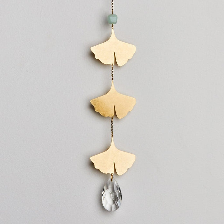 Suncatcher - Botanical Leaf &amp; Amazonite