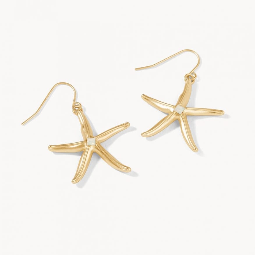 Spartina 449 Sea Star Earrings in White Opal Spartina 449 Sea Star Earrings in White Opal | Coastal Gold Drop Earrings