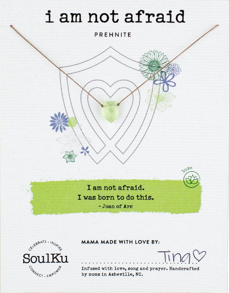 Soulku Not Afraid Prehnite Empower Necklace