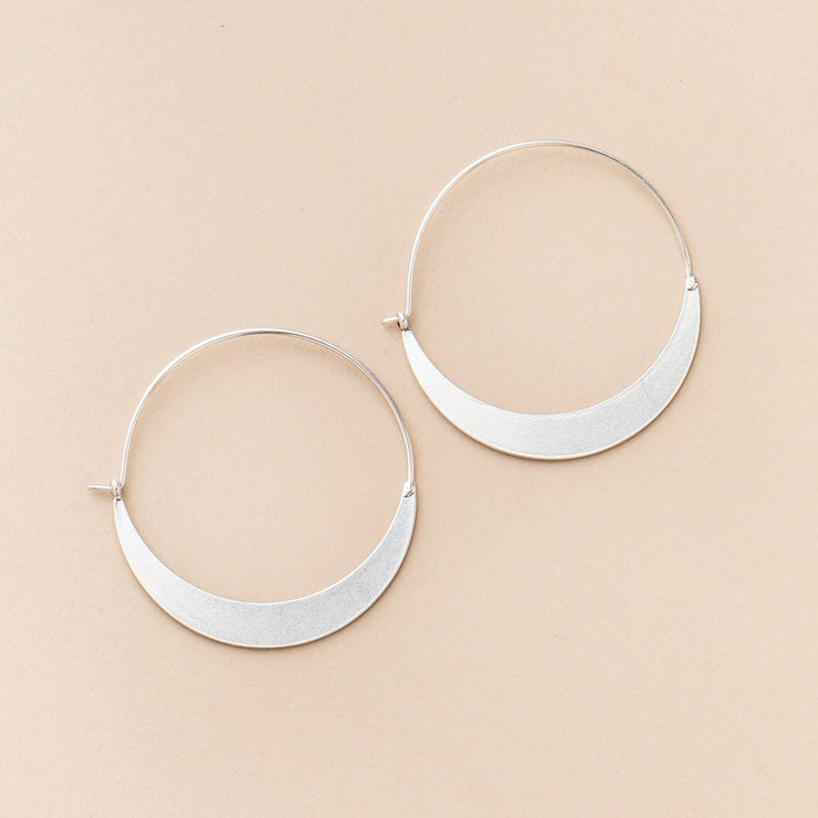 Refined Earring Collection - Crescent Moon Hoop
