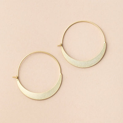 Refined Earring Collection - Crescent Moon Hoop