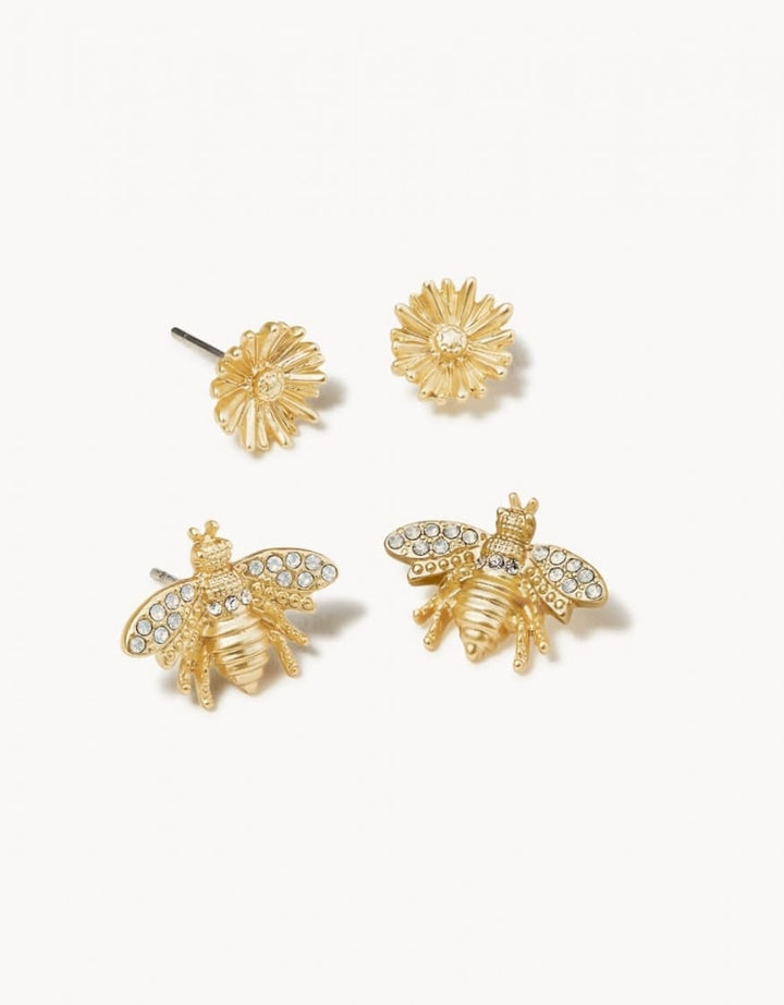 Spartina 449 Daisy Picnic Stud Earrings Set