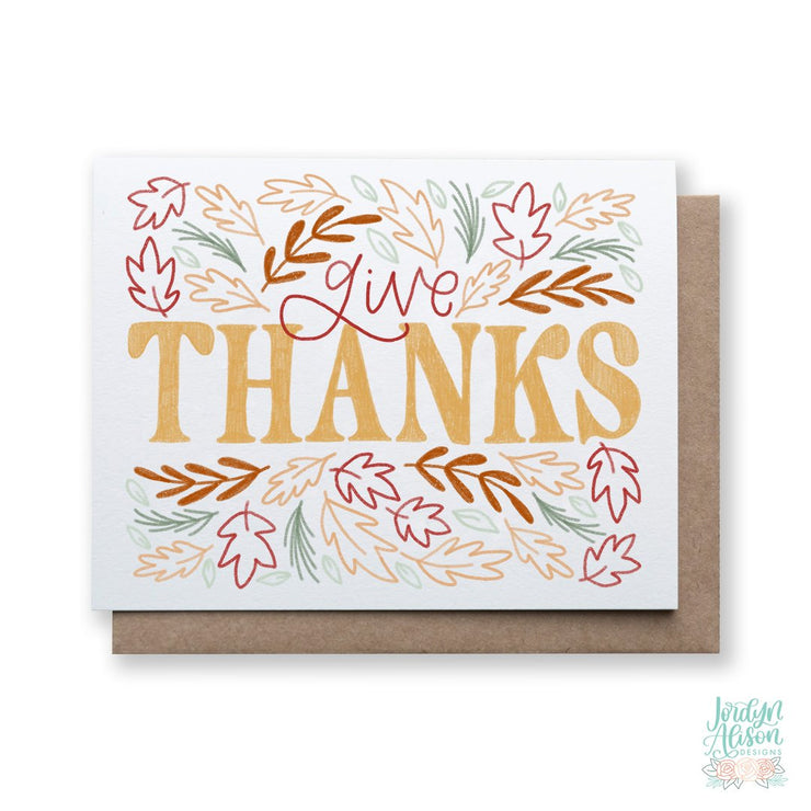 Give Thanks Thanksgiving Card