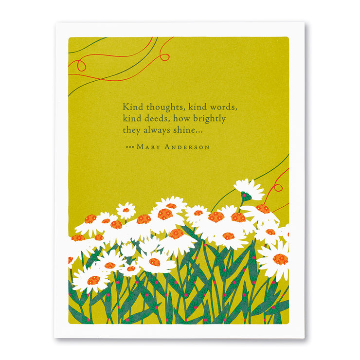 "Kind Thoughts, Kind Words" Thank You Card