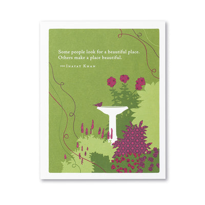 "Some People Look for a Beautiful Place" Thank You Card