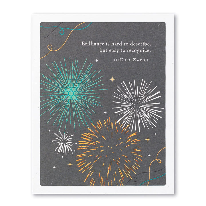 "Brilliance is Hard to Describe" Congratulations Card