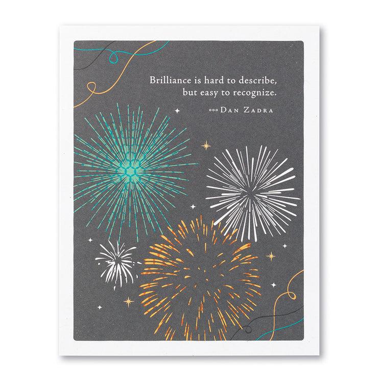 "Brilliance is Hard to Describe" Congratulations Card
