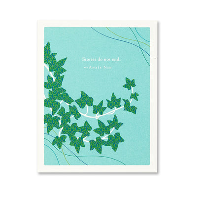 Stories Do Not End Sympathy Card