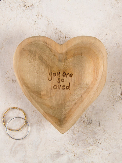 Heart So Loved Wooden Dish