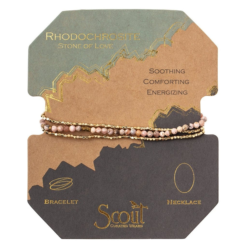 Scout Curated Wears Delicate Stone Wrap - Rhodochrosite Scout Curated Wears Delicate Stone Wrap - Rhodochrosite Bracelet