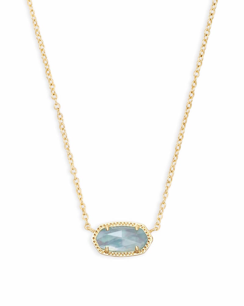 Kendra Scott Elisa Gold Necklace in Light Blue Illusion Kendra Scott Elisa Gold Necklace in Light Blue Illusion Necklaces