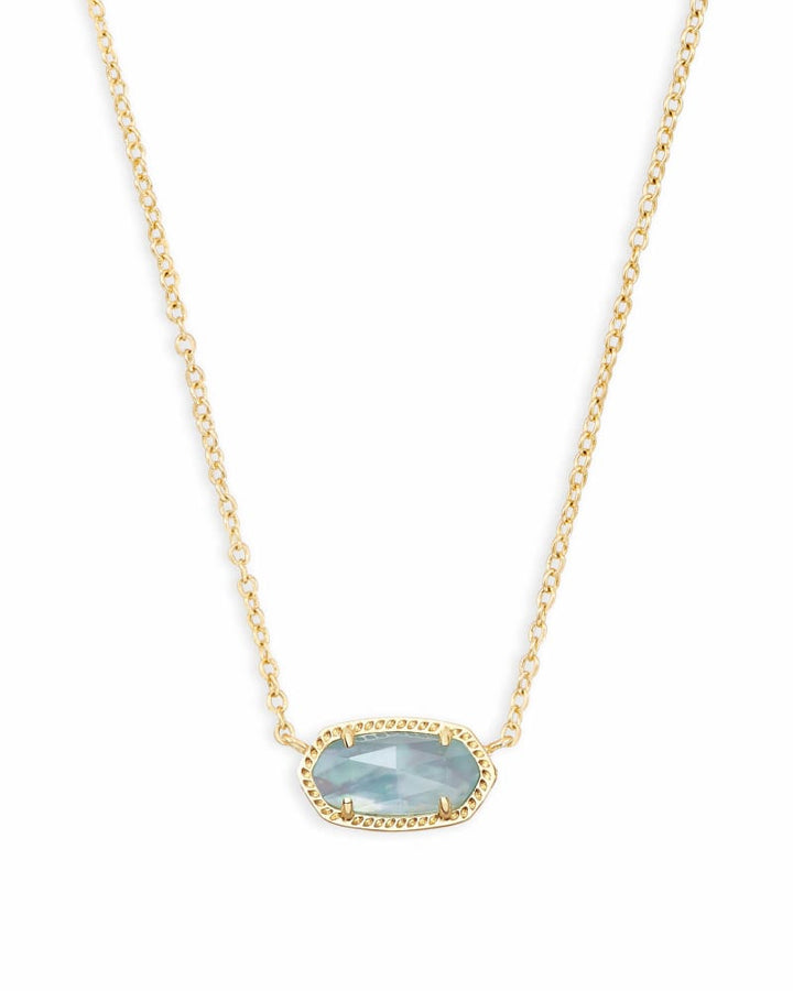 Kendra Scott Elisa Gold Necklace in Light Blue Illusion Kendra Scott Elisa Gold Necklace in Light Blue Illusion Necklaces