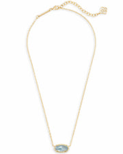 Kendra Scott Elisa Gold Necklace in Light Blue Illusion