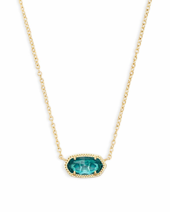 Kendra Scott Elisa Gold Necklace in London Blue Kendra Scott Elisa London Blue Gold Pendant Necklace Necklaces