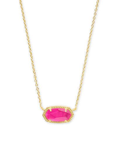 Elisa Gold Necklace in Azalea Illusion