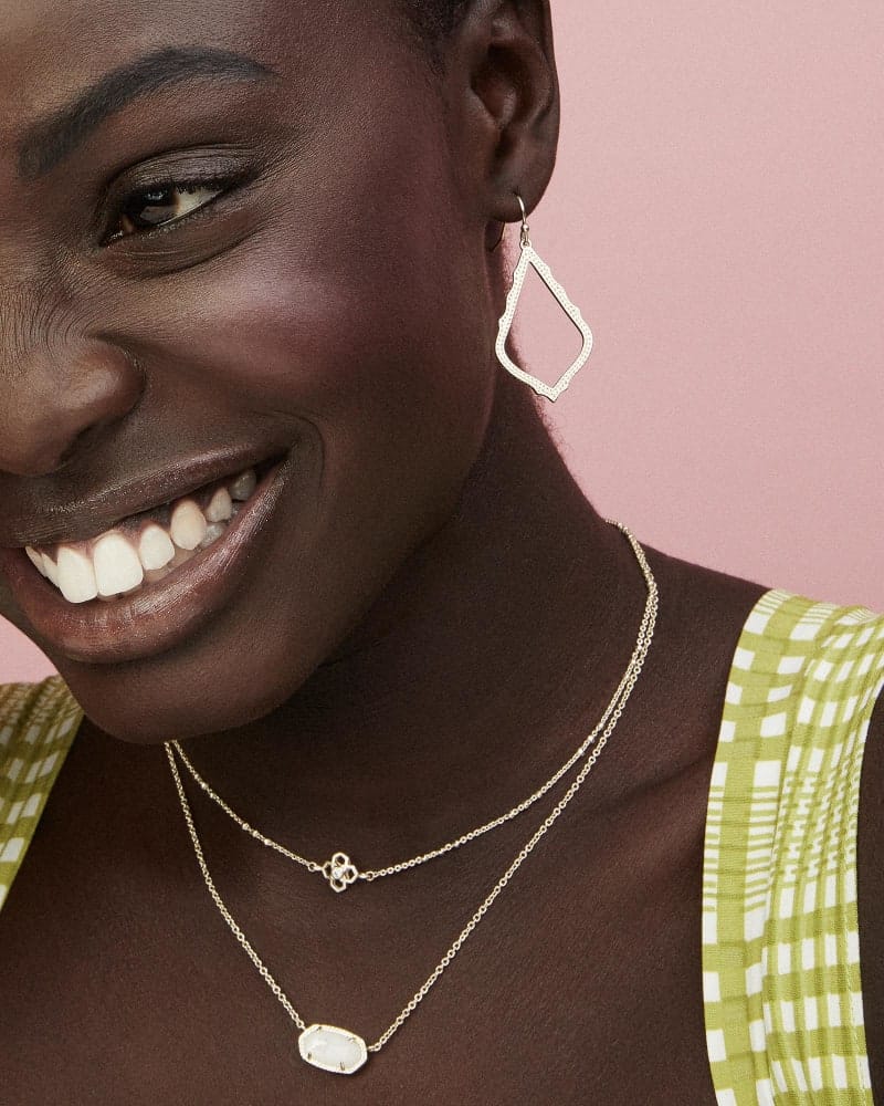 Kendra Scott Elisa Gold Necklace in Light Blue Illusion Kendra Scott Elisa Gold Necklace in Light Blue Illusion Necklaces