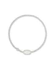 Kendra Scott Grayson Silver Stretch Bracelet in Ivory Mother of Pearl