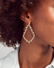 Sophee Crystal Drop Earrings in Silver